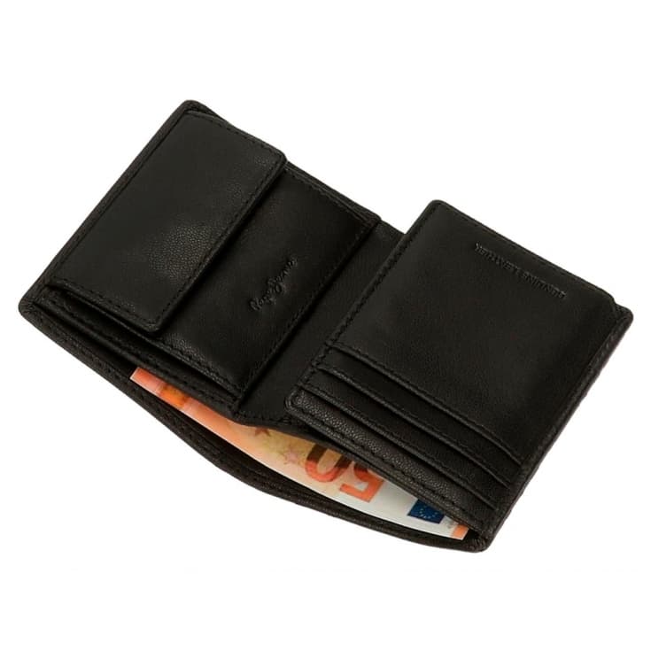 pepe jeans strand chief cartera hombre de piel negro vt