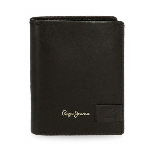 pepe jeans strand chief cartera hombre de piel negro vt