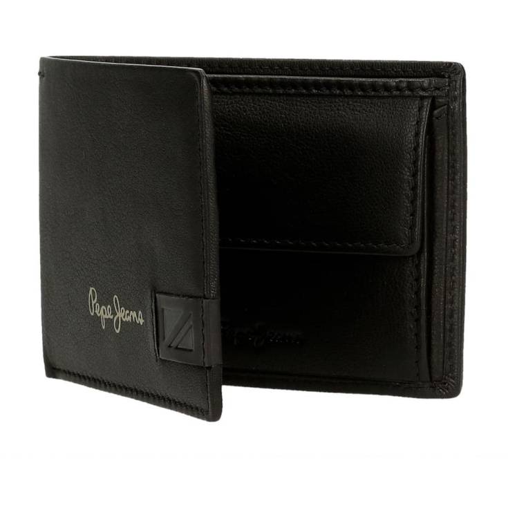 pepe jeans strand chief cartera hombre de piel negro hz