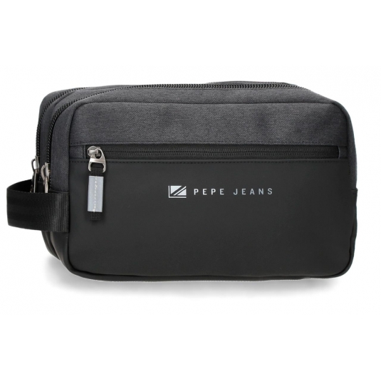pepe jeans jarvis neceser 2 compartimentos adaptable negro