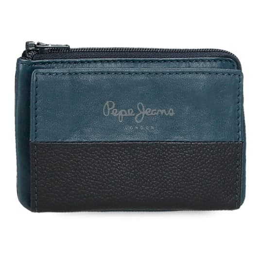 pepe jeans dual monedero tarjetero azul marino