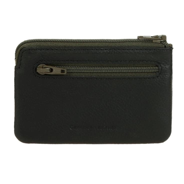 pepe jeans dual monedero tarjetero verde caqui vertical