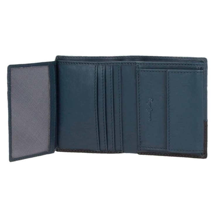 pepe jeans dual monedero tarjetero azul marino vertical