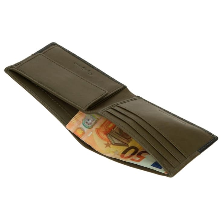pepe jeans dual billetero verde caqui piel