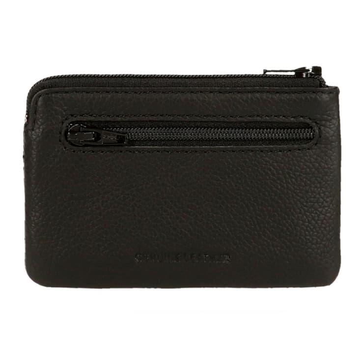 pepe jeans checkbox monedero tarjetero negro de piel