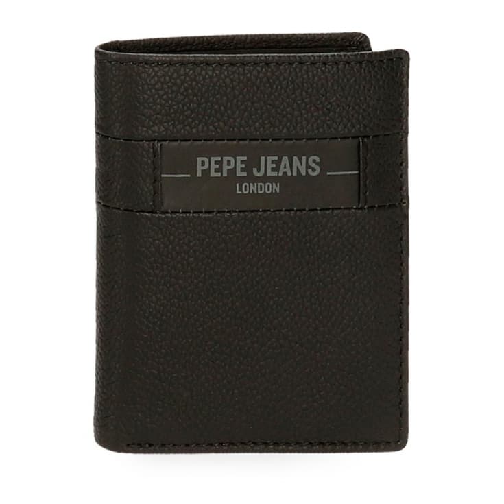 pepe jeans checkbox cartera negra vertical piel pepe jeans checkbox cartera negra vertical piel