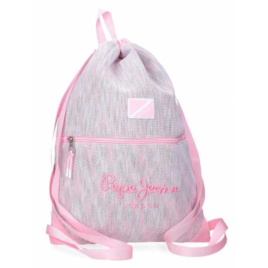 pepe jeans miri mochila saco gym rosa