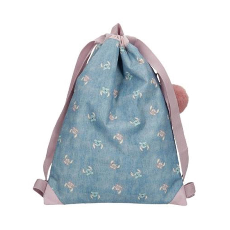 stitch saco gym con cremallera 
