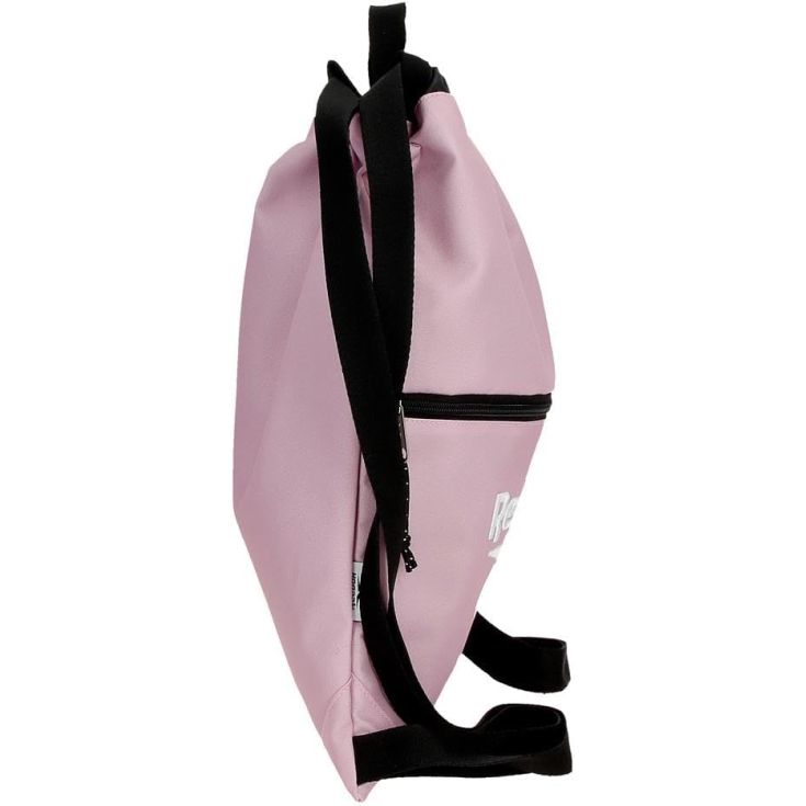 reebook saco mochila con cremallera boston rosa