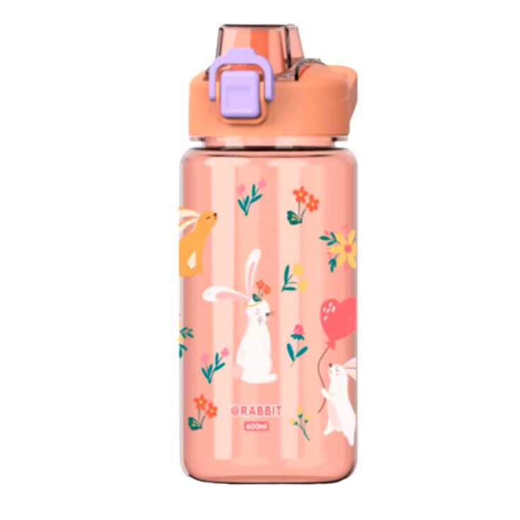 botella de agua infantil sin bpa reutilizable conejitos 600ml botella de agua infantil sin bpa reutilizable conejitos 600ml