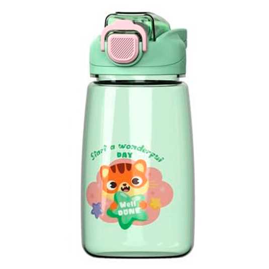 botella de agua infantil sin bpa reutilizable verde 600ml 