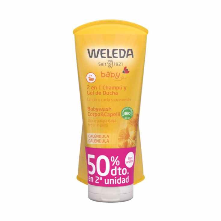 weleda baby 2 en 1 champu y gel de ducha calendula duplo