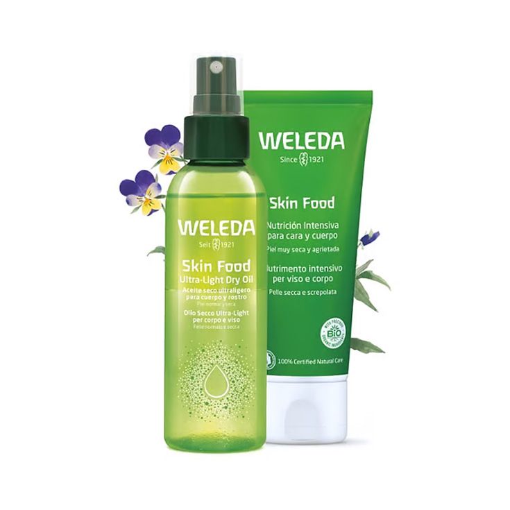 weleda skin food 30ml + aceite bifásico 30ml