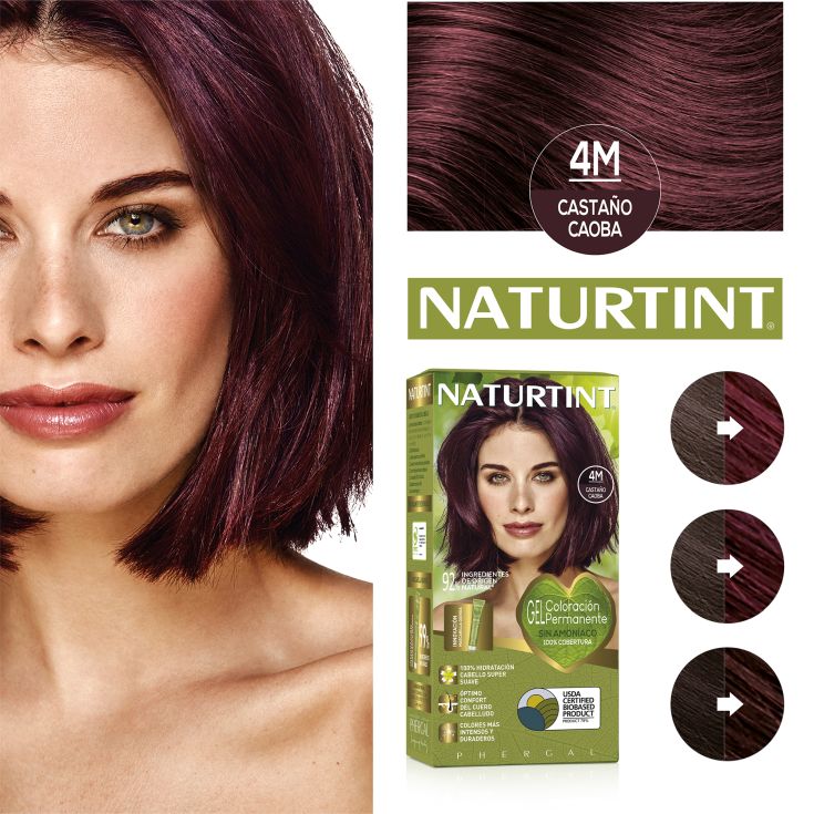 naturtint tinte permamente 4m castaño caoba