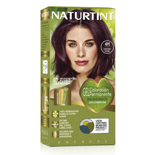 naturtint tinte permamente 4m castaño caoba