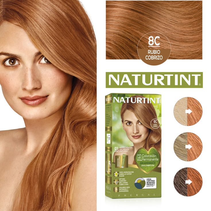 naturtint tinte permamente 8c rubio cobrizo
