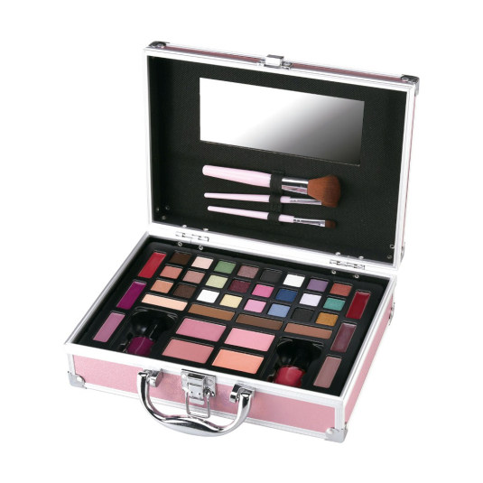 mya travel kit pink bright matetin maquillaje 23,5x17x7cm mya travel kit pink bright matetin maquillaje 23,5x17x7cm