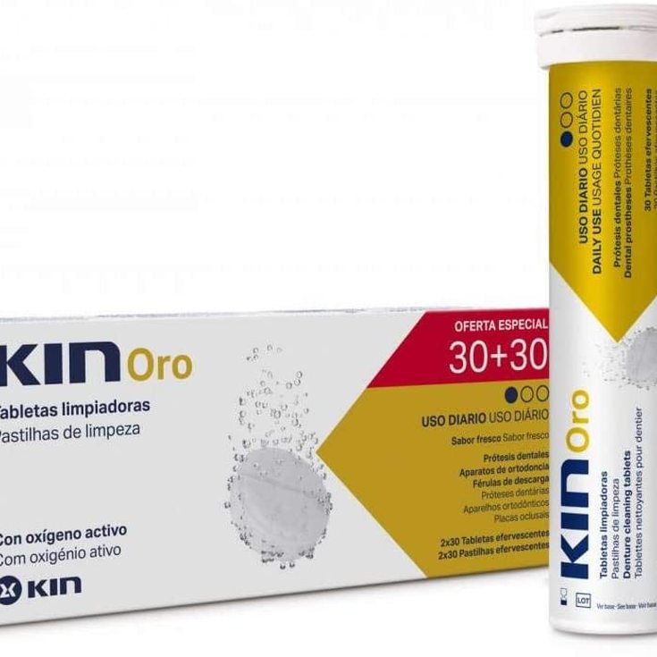kin oro tabletas limpiadoras duplo 30 + 30 uds kin oro tabletas limpiadoras duplo 30 + 30 uds