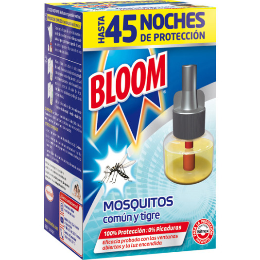 bloom insecticida electrico liquido antimosquitos comun y tigre 1 recambio 