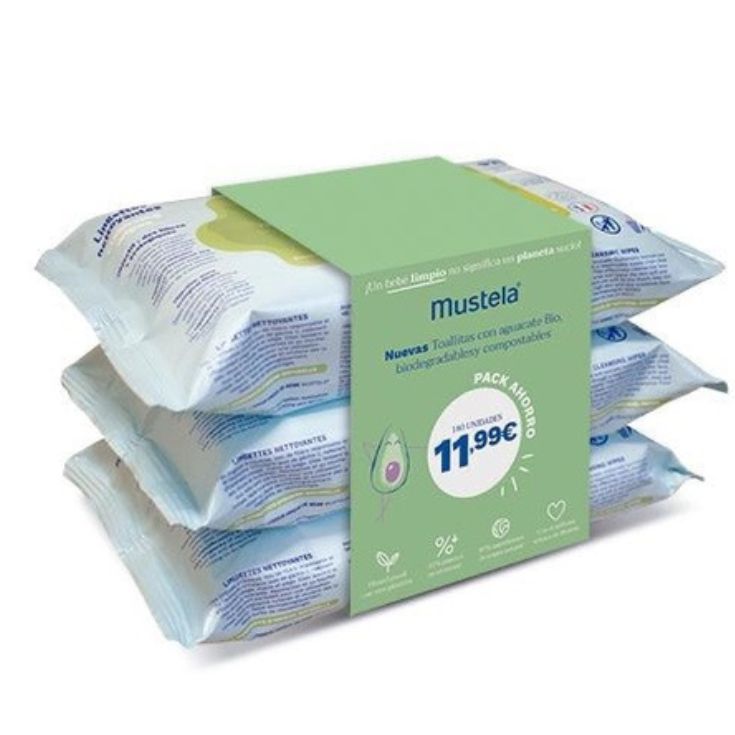 mustela toallitas limpiadoras pack ahorro 3x70 unidades