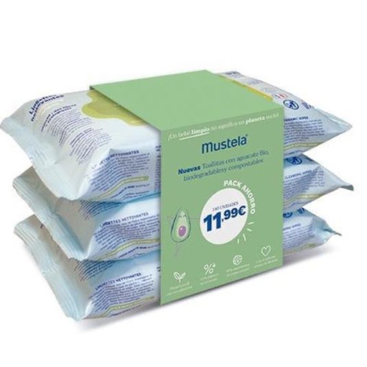 mustela toallitas limpiadoras pack ahorro 3x70 unidades