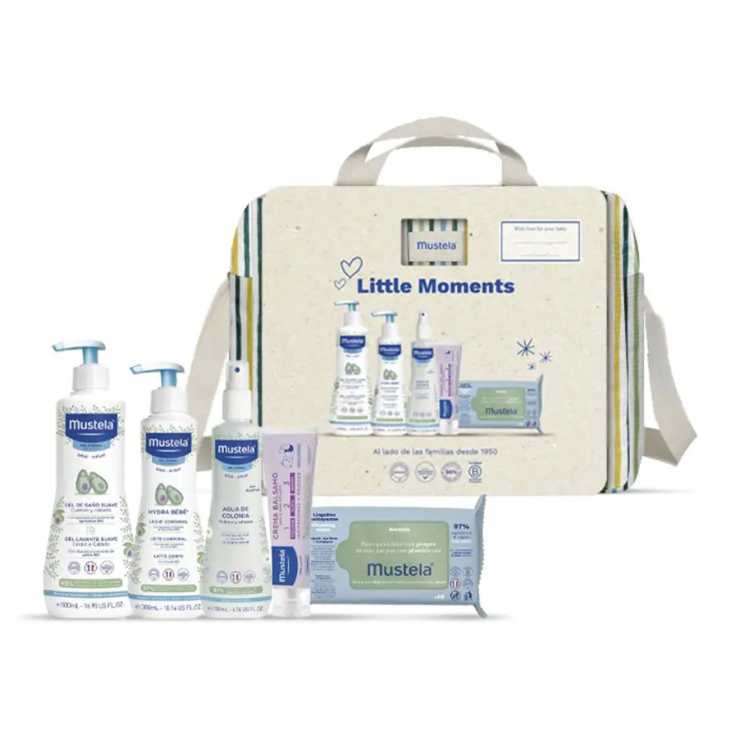 mustela bolsa paseo little moments rayas