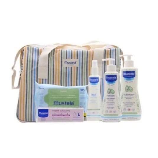 mustela bolsa paseo little moments rayas