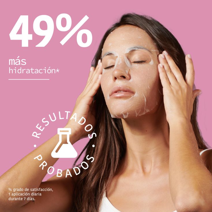 iroha nature mascarilla facial reconfortante e hidratante con aloe vera y acido hialuronico tejido 100% biodegradable