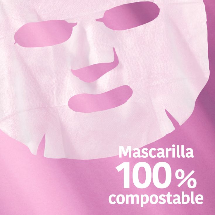 iroha nature mascarilla facial reconfortante e hidratante con aloe vera y acido hialuronico tejido 100% biodegradable