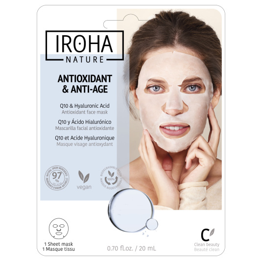 iroha mascarilla facial antiarrugas - q10