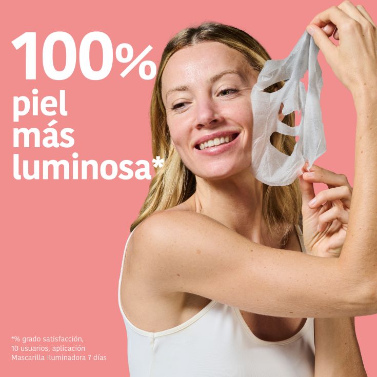 iroha nature mascarilla facial iluminadora e hidratante con vitamina c pura y acido hialuronico tejido 100% biodegradable