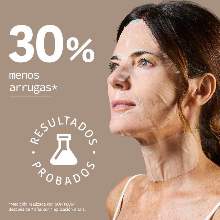 iroha nature mascarilla cara y cuello antiarrugas y antiedad con colageno y acido hialuronico tejido 100% biodegradable