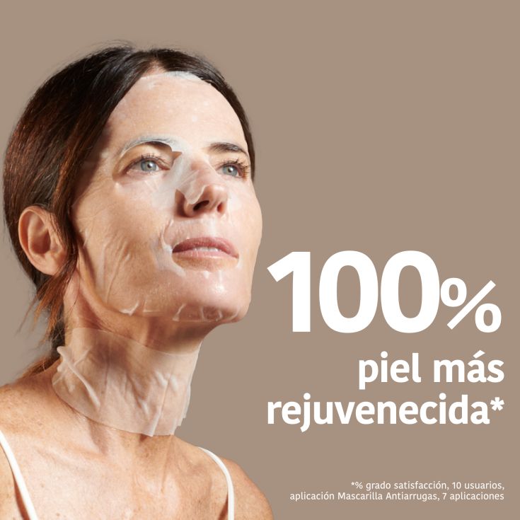 iroha nature mascarilla cara y cuello antiarrugas y antiedad con colageno y acido hialuronico tejido 100% biodegradable