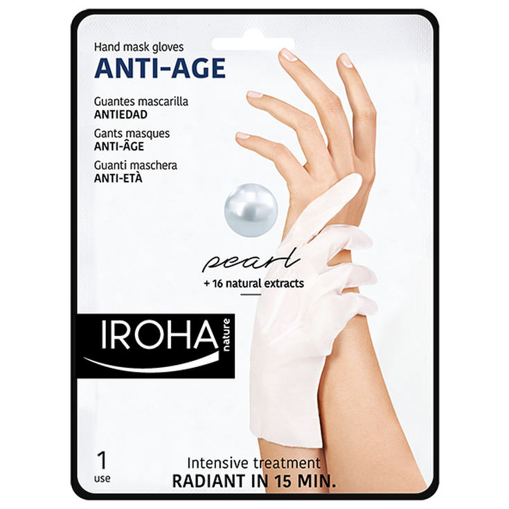 iroha guantes mascarilla para manos anti-edad iroha guantes mascarilla para manos anti-edad