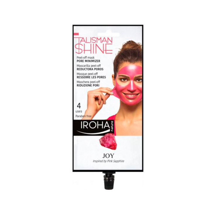 iroha peel-off rosa mascarilla facial reductora poros iroha peel-off rosa mascarilla facial reductora poros