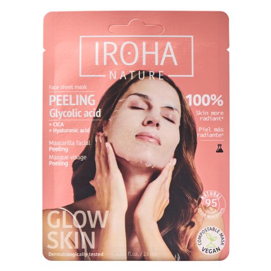 iroha nature perfect skin peeling mascarilla facial acido glicolico 1 unidad