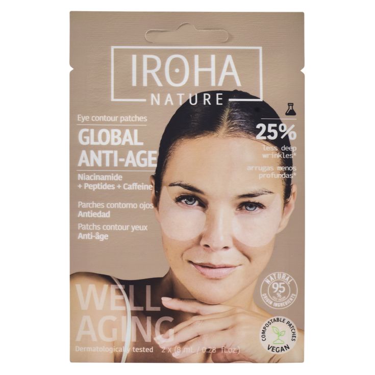 iroha nature parches contorno de ojos cuidado global 2 uds iroha nature parches contorno de ojos cuidado global 2 uds