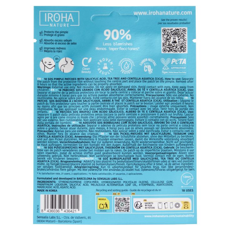 iroha nature parches sos granos