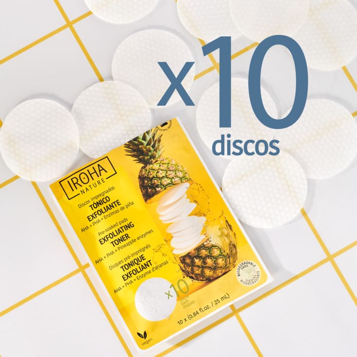 iroha discos tonificantes exfoliantes 10 unidades