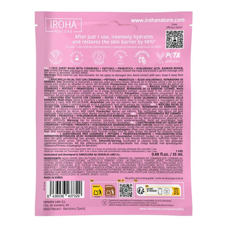 iroha masc.arilla facial ceramidas- reparadora