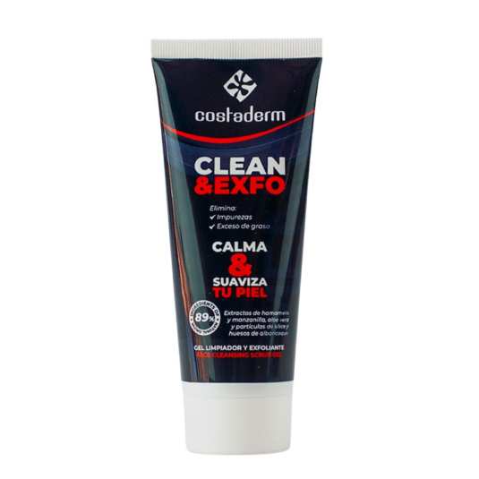 costaderm clean&exfo gel limpiador exfoliante hombre 100ml