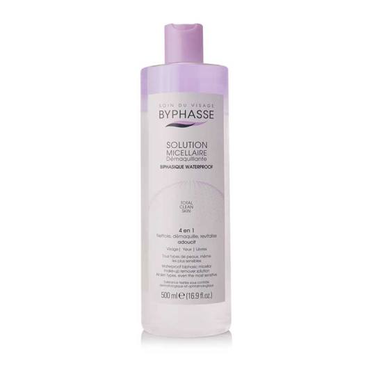 byphasse solucion micelar bifasica desmaquillante waterproof 500ml