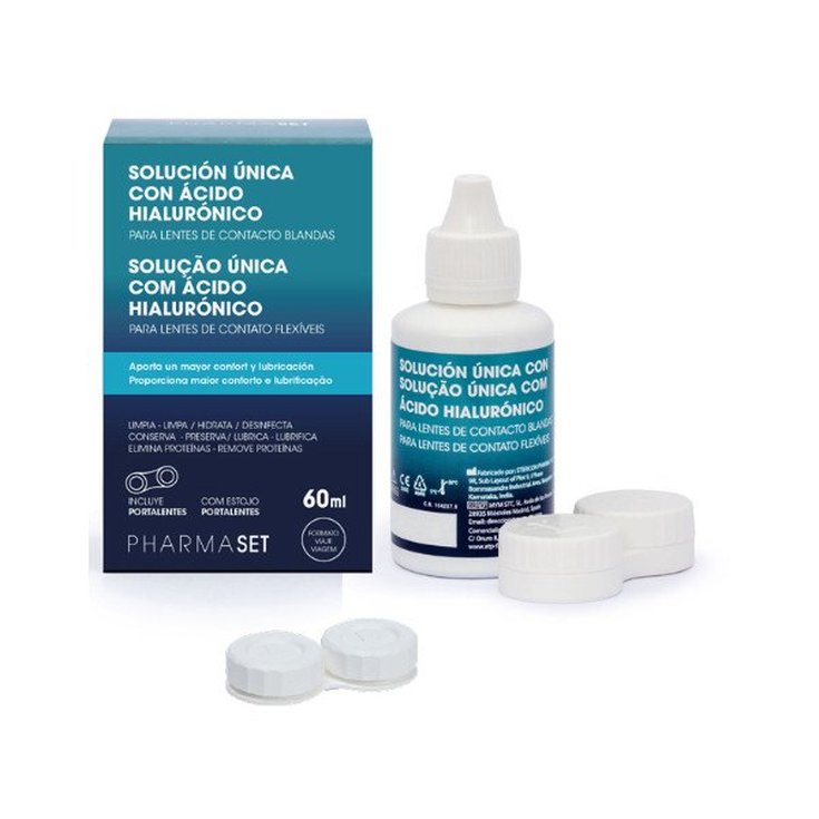 pharmaset solucion unica lentes de contacto 60ml + portalentillas pharmaset solucion unica lentes de contacto 60ml + portalentillas