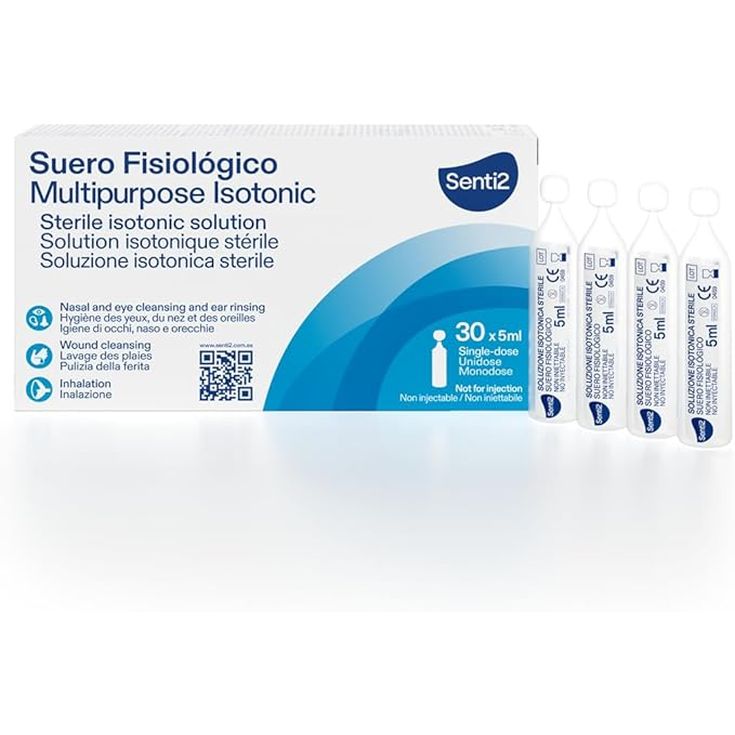 Suero fisiológico para limpieza de Heridas, Oídos, nasal y ojos.