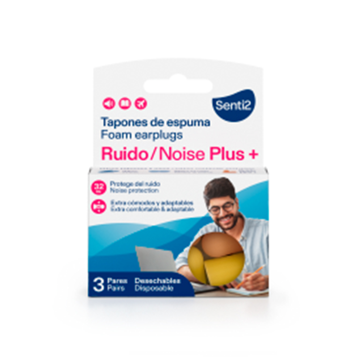 senti2 tapones de espuma para ruido 6 unidades