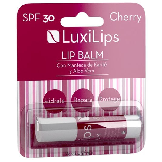 luxilips cherry balsamo labial sabor cereza spf30