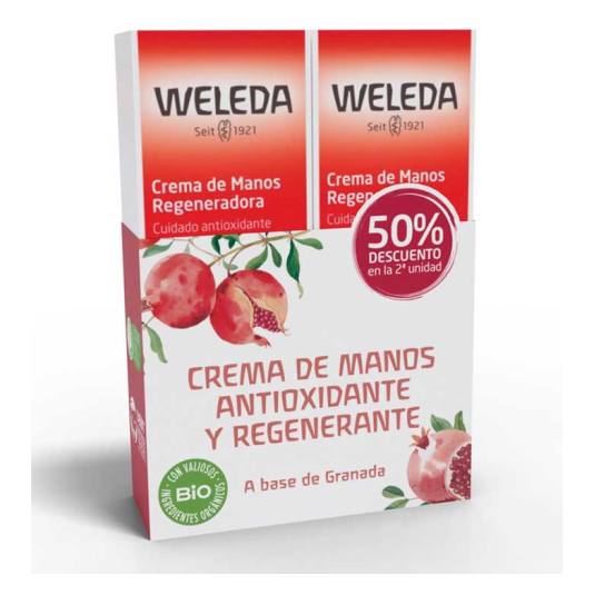 weleda crema de manos granada 50ml 2 unidad 50%