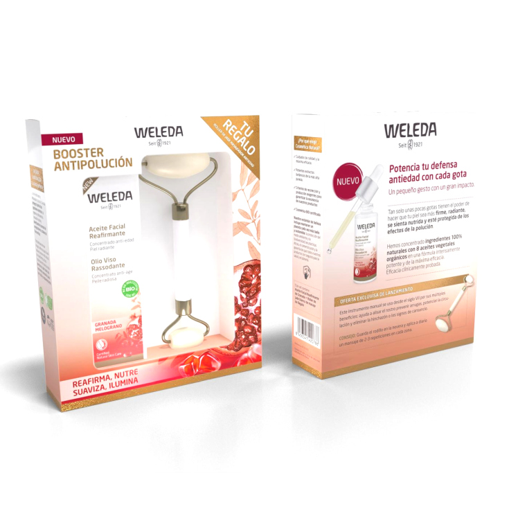 weleda pack facial aceite reafirmante de granada + roller weleda pack facial aceite reafirmante de granada + roller