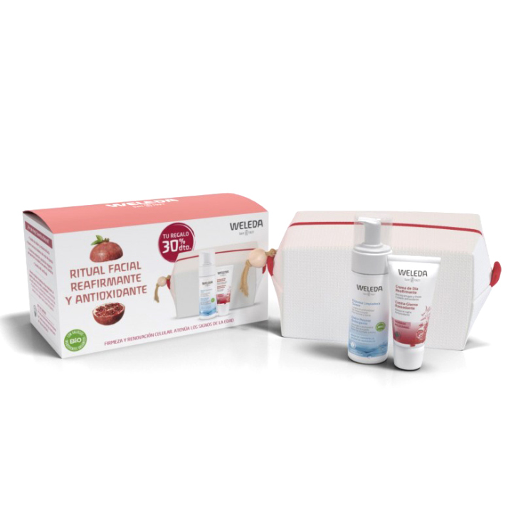 weleda pack crema dia granada + espuma limpiadora facial + neceser regalo weleda pack crema dia granada + espuma limpiadora facial + neceser regalo