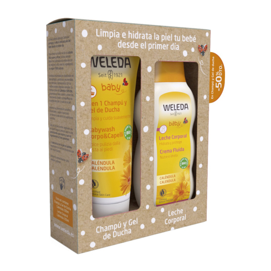weleda baby pack champu&gel 200ml+ leche corporal 200ml